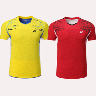 Yonex เสื้อแจ็กเก็ต เสื้อกีฬา คอกลม แขนสั้น ระบายอากาศ แห้งเร็ว สําหรับผู้ชายและผู้หญิง