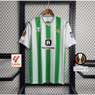 เสื้อกีฬาแขนสั้น ลายทีมชาติฟุตบอล Real Betis 23 24 ชุดเหย้า S - 4XL