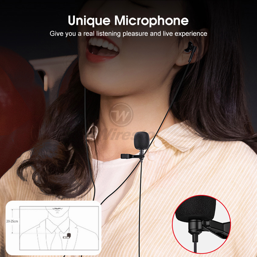 Wiresto หูฟังอินเอียร์ แบบมีสาย ตัดเสียงรบกวน HIFI เสียงเบสหนัก ไมโครโฟนคู่ สตรีมมิ่ง คาราโอเกะ เล่นเกม
