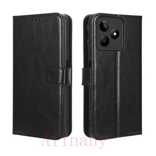 Realme C53 เคส Leather Case เคสโทรศัพท์ Stand Wallet Realme C53 C 53 เคสมือถือ Cover