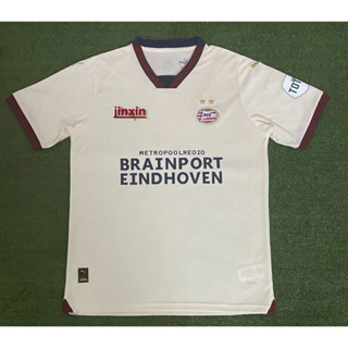 เสื้อกีฬาแขนสั้น ลายทีมชาติฟุตบอล PSV Eindhoven Jersey 2023 24 ชุดเยือน