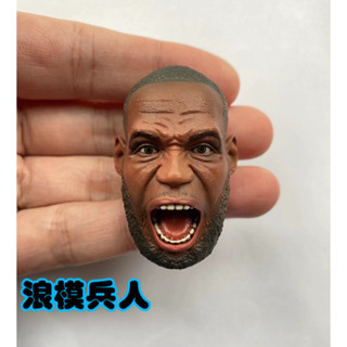 โมเดลฟิกเกอร์ LeBron James Head Sculpt 1/6 สําหรับ 12 นิ้ว Male HT