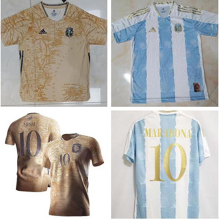 Argentina เวอร์ชั่นที่ระลึก 2021 2022 10# เสื้อกีฬาฟุตบอล ลายทีมมาราโดน่า