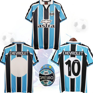 เสื้อกีฬาแขนสั้น ลายทีมชาติบราซิล 2,000 Game Gremio สไตล์เรโทร เสื้อกีฬาแขนสั้น ลายทีมชาติฟุตบอล Xiaoluo 10 ชิ้น