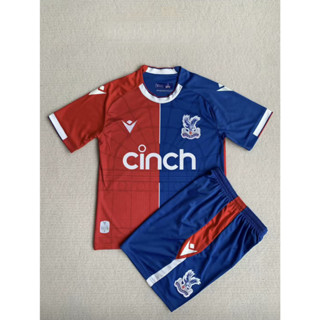 เสื้อกีฬาแขนสั้น ลายทีมชาติฟุตบอลชั้นนํา The Crystal Palace 23-24 ชุดเหย้า สําหรับเด็ก และผู้ใหญ่ ไซซ์ 16-28