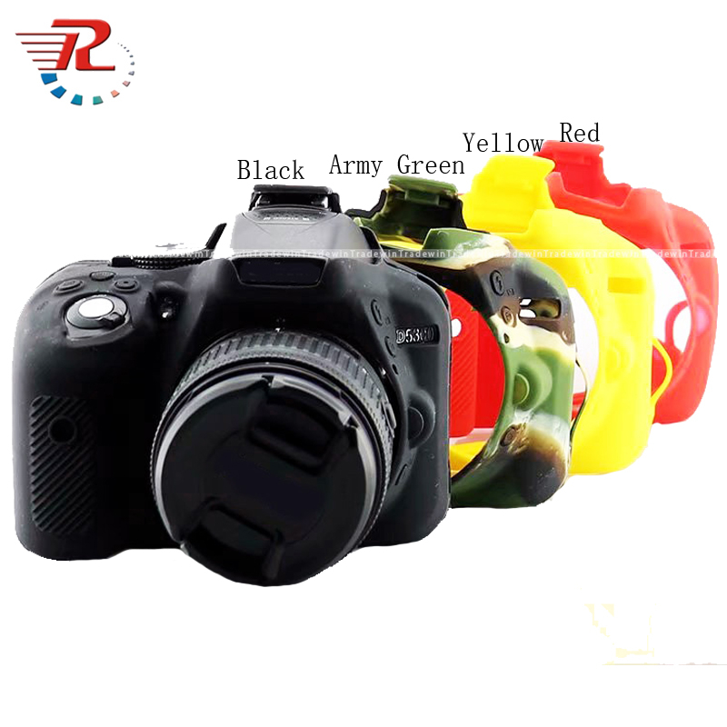 กล้องซิลิโคนอ่อนนุ่มที่ครอบคลุมกรณีสำหรับ Nikon D5300