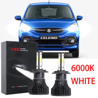 ชุดหลอดไฟหน้าฮาโลเจน LED 6000K สีขาว แบบเปลี่ยน สําหรับ SUZUKI CELERIO 2010-2014 (1 คู่)