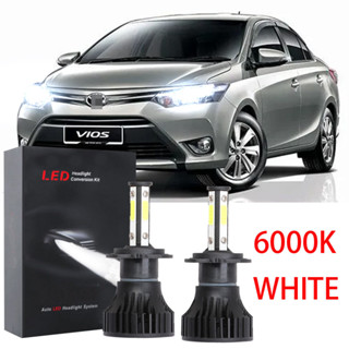 ชุดหลอดไฟหน้าฮาโลเจน LED 6000K สีขาว แบบเปลี่ยน สําหรับ VIOS NCP150 2014 2015 2016 1 คู่