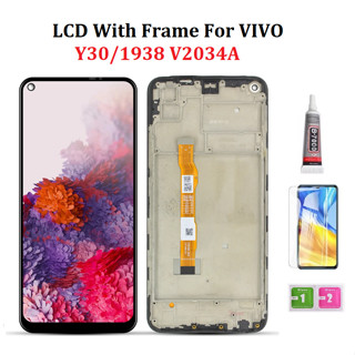 หน้าจอสัมผัส LCD พร้อมกรอบ สําหรับ VIVO Y30 1938 V2034A