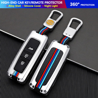 เคสกุญแจรถยนต์ โลหะผสมสังกะสี พร้อมพวงกุญแจ สําหรับ Chevrolet Captiva 2020 (3 ปุ่ม)