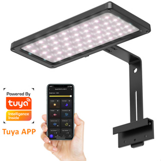 Tuya โคมไฟตู้ปลา LED 40W ควบคุมผ่านแอพอัจฉริยะ ตั้งโปรแกรมได้ พร้อมตัวยึดปรับได้ พระอาทิตย์ขึ้น 24/7 พร้อมตัวจับเวลา