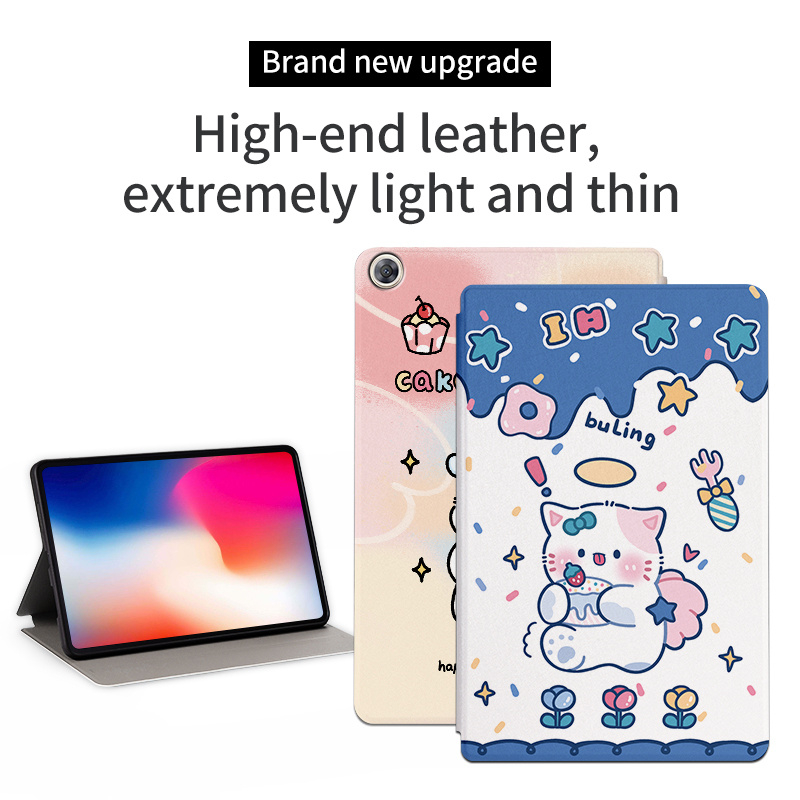 สําหรับ Huawei MediaPad M5 /M5 Lite 8 /M5 10 Pro 10.8 แฟชั่นน่ารักการ์ตูนรูปแบบแท็บเล็ต JDN2-L09 SHT-AL09 SHT-W09 BAH2-W19 CMR-AL09 คุณภาพสูง PU หนังฝาครอบ ราคา ถูกที่สุด ดีลบีเคเค แกลเลอรีภาพที่ 2