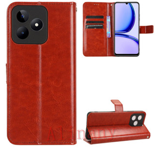 เคสสำ Realme C53 Case Flip PU Leather Phone Casing RealmeC53 คสโทรศัพท์มือถือ Back Cover