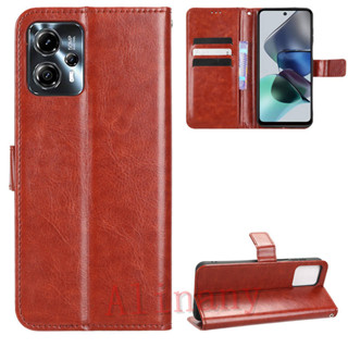 เคสสำ Motorola Moto G53J G53Y G53 G13 G23 4G Case Flip PU Leather Phone Casing คสโทรศัพท์มือถือ Back Cover