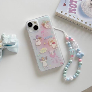 เคสโทรศัพท์มือถือ ลายน่ารัก พร้อมสายโซ่คล้อง สําหรับ iPhone 11 12 12pro 12promax 13 13pro 13promax 15 15pro 14 14pro 14promax