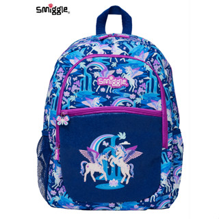 Smiggle กระเป๋าเป้สะพายหลัง กระเป๋านักเรียน ลายยูนิคอร์น คลาสสิก สําหรับเด็กประถม