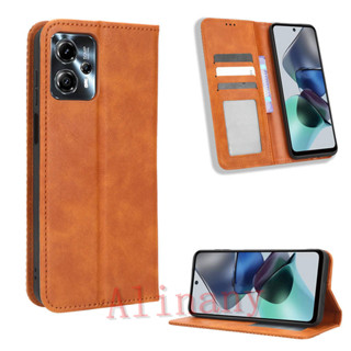 กรณี Motorola Moto G53J G53Y G53 G13 G23 4G ฝาครอบกรณี Flip Leather Phone Casing Back Cover