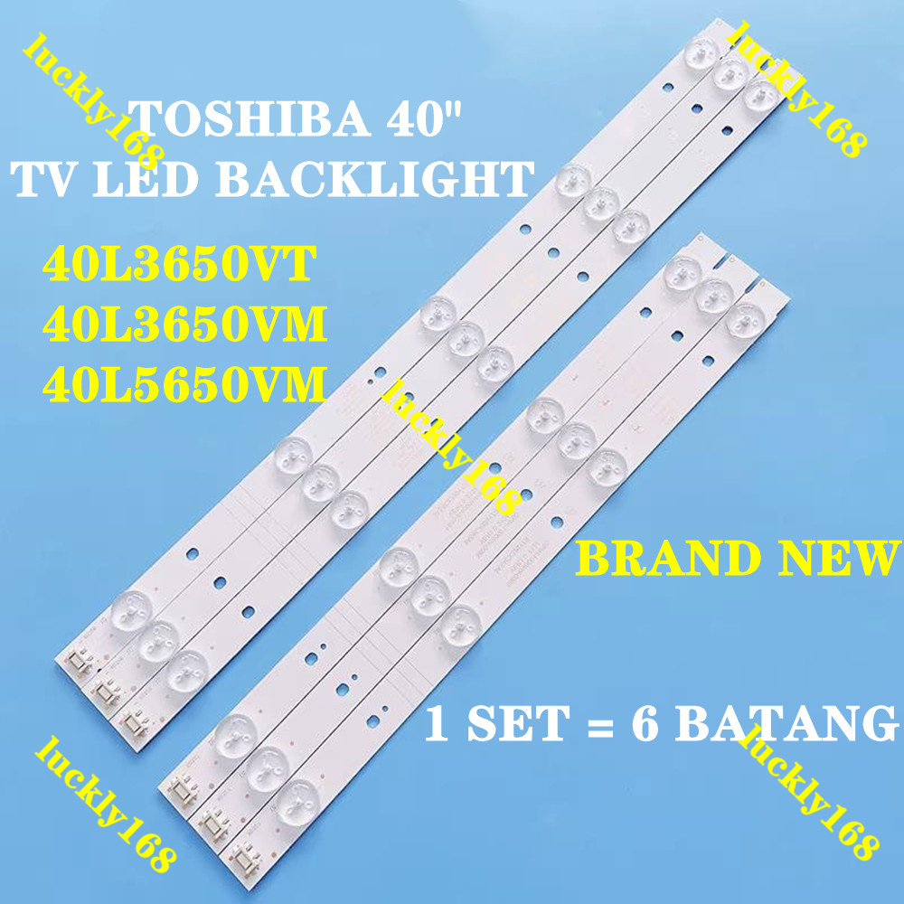 ใหม่ หลอดไฟแบ็คไลท์ Toshiba 40L3650vt 40L3650VM 40L5650VM 40L1600VJ 40L3650vt 40L5650 40L3650 1 ชุด