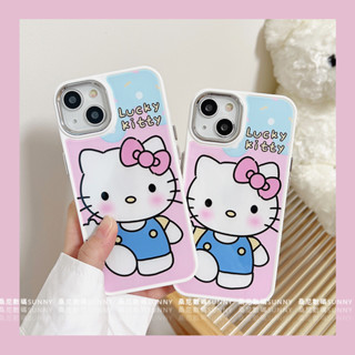 เคสโทรศัพท์มือถืออะคริลิค แบบแข็ง กันกระแทก ลายการ์ตูนคิตตี้ สําหรับ iphone 14 13 11 12 pro max