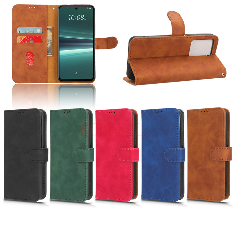 HTC U23 Pro U23Pro Desire 21 22 Pro Flip Case Luxury Skin Feel PU Leather Wallet Case Magnetic Card 