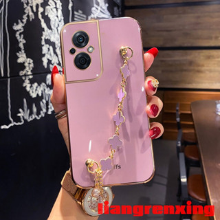 เคส OPPO RENO 8Z 5g RENO 8 Z 5g Reno8 Z 5g เคสโทรศัพท์มือถือ ซิลิโคนนิ่ม กันกระแทก พร้อมสายคล้อง ลายใบโคลเวอร์สี่แฉก สําหรับ OPPO RENO 8Z 5g RENO 8 Z 5g Reno8 Z 5g GIRLS ZBSL01 น่ารัก ลายการ์ตูน กันกระแทก