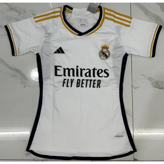 (23/24) เสื้อเจอร์ซีย์แขนสั้น ลาย Jersey REAL MADRID HOME SEASON 23/24 สําหรับผู้หญิง