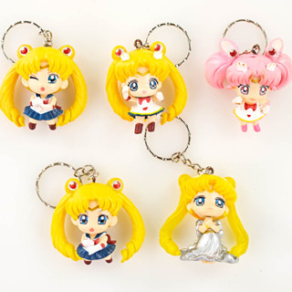 พวงกุญแจฟิกเกอร์ PVC รูปการ์ตูนอนิเมะเซเลอร์มูน Tsukino Usagi Chibiusa ของขวัญ สําหรับเก็บสะสม 5 ชิ้น ต่อชุด