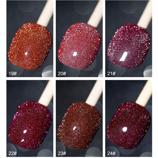 Diamond Nail Polish Gel สีเจลแฟลช ยาทาเล็บเจล เจลทาเล็บ ยาทาเล็บยูวีเจล Pop Color Gel ยาทาเล็บ 7.5ml Uv Phototherapy Gel Crystal Powder 【 Doom】