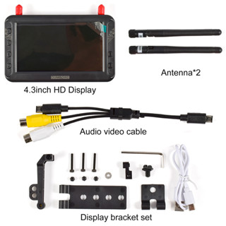 Dumborc เสาอากาศกล้อง 4.3 นิ้ว FPV HD หน้าจอ 5.8G สําหรับโดรนบังคับ