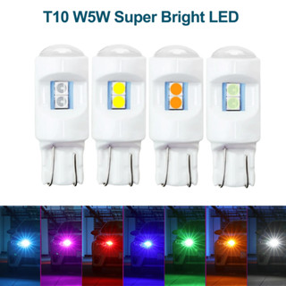 หลอดไฟ T10 W5W Super Bright 3030 SMD LED เซรามิค สําหรับติดตกแต่งภายในรถยนต์ รถจักรยานยนต์