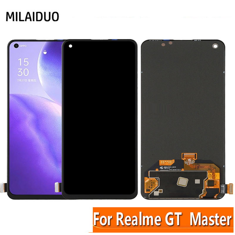 Oled (ลายนิ้วมือ) /TFT LCD สําหรับ Realme GT Master / GT neo / Realme GT neo 2t จอแสดงผล LCD Touch Screen Replacement Digitizer Assembly