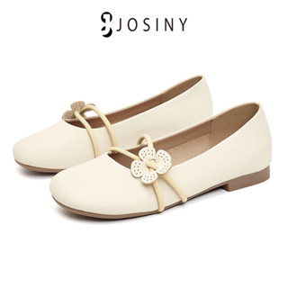 JOSINY รองเท้าโลฟเฟอร์ หนังเทียม ส้นแบน แบบสวม แฟชั่นสําหรับผู้หญิง