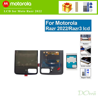 ของแท้ AMOLED หน้าจอสัมผัส LCD ขนาดเล็ก สําหรับ Motorola Moto Razr 2022 Moto Razr3