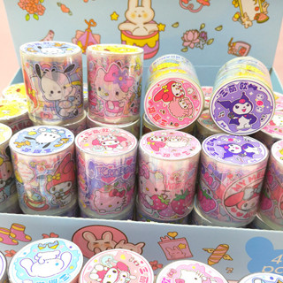 Sanrio ขายดี ปั๊มน้ํามันพิเศษ เทป PET ใส การ์ตูนน่ารัก เทปสมุดทํามือ DIY สติกเกอร์ตกแต่ง วัสดุขายส่ง