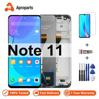 หน้าจอ LCD สําหรับ Xiaomi Redmi Note 11 2201117Tg Note 11 4G 21121119Sc หน้าจอสัมผัส พร้อมกรอบประกอบ