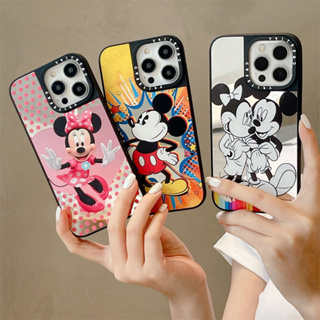 CASE.TIFY High-end Frosted Mirror Phone case for iphone 14 14pro 14promax 13 13pro 13promax High quality shockproof hard Phone case 12 12pro 12promax 11 Mickey Minnie Cute cartoon character doodle design for men girl New Design ins popular