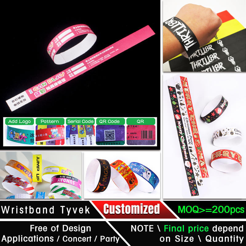 สายรัดข้อมือกระดาษ ริสแบนด์ wristband sticker กระดาษ กันน้ำ ฉีกไม่ขาด กระดาษหนาคุณภาพดีมาก ขนาด สายร