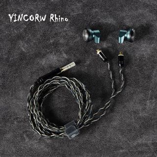 Yincrow Rhino หูฟังไดนามิก 3.5 4.4 มม. Type C HIFI หัวแบน 14.6 มม. MMCX IEM ถอดออกได้