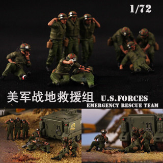 โมเดลฟิกเกอร์ทหาร US 9 คน 1/72