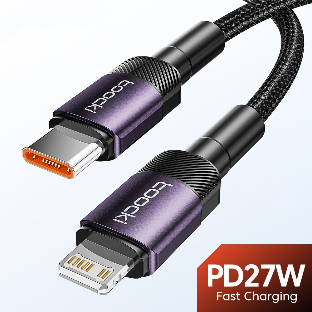 Toocki สายชาร์จ USB C สําหรับ lOS PD 27W C-L
