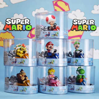 โมเดลฟิกเกอร์ Super Mario Bros Luigi Yoshi Bowser Koopa Toad Peach Donkey kong PVC ของเล่นสําหรับเด็ก