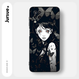 JURSUE เคสซัมซุง เคสสีดำกวนๆตลกขอบเหลี่ยมกันกระแทกซิลิโคนนุ่ม เคสโทรศัพท์ SAMSUNG A03 A12 A13 A51 A32 A52 A52S 5G M12 M32 พลัส Y3703