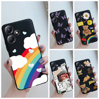 เคสโทรศัพท์มือถือ ซิลิโคนนิ่ม TPU ลายการ์ตูน สีรุ้ง สําหรับ Infinix Hot 30 Play Infinix Hot30 Play