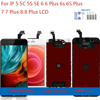 อะไหล่หน้าจอ LCD สําหรับ iP 5 5C 5S SE 6 6 Plus 6S 6S Plus 7 7 Plus 8 8 Plus