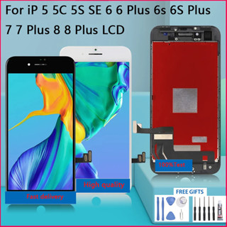 สมาร์ทโฟนหน้าจอสัมผัส LCD 5 5S 6G 6Plus 6S 6SPlus 7G 7Plus 8G 8Plus สําหรับเปลี่ยน