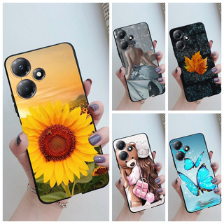 เคสซิลิโคนนิ่ม ลายดอกทานตะวัน กันกระแทก สําหรับ Infinix Hot 30 Play