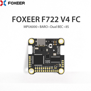 Foxeer F722 V4 MPU6000 FC 8S Dual BEC บารอมิเตอร์ X8 ตัวควบคุมการบิน 30.5X30.5 มม. Φ4 มม. 8S LIPO สําหรับโดรน FPV DIY