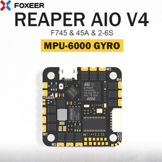 Foxeer Reaper ตัวควบคุมการบิน F745 AIO V4 MPU6000 45A BLS 2-6S Dshot ESC F7 สําหรับโดรนแข่งขัน CADDX HD VTX 25.5x25.5 มม.