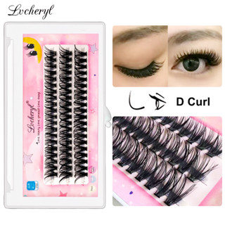 Lvcheryl ขนตาปลอม 30D 40D 60 คลัสเตอร์ คละความยาว D Curl DIY สําหรับต่อขนตา