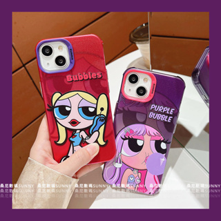 เคสโทรศัพท์มือถืออะคริลิคแข็ง กันกระแทก ลาย Powerpuff Girls สําหรับ iphone 14 13 11 12 pro max